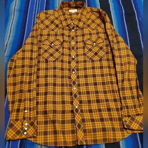 Tecovas Brown and Black Plaid Button Down Shirt